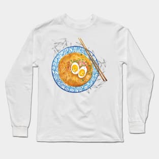 Powered By Ramen - Watercolour food illustration Long Sleeve T-Shirt